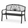 Banco de hierro forjado negro 127x60x85 cm