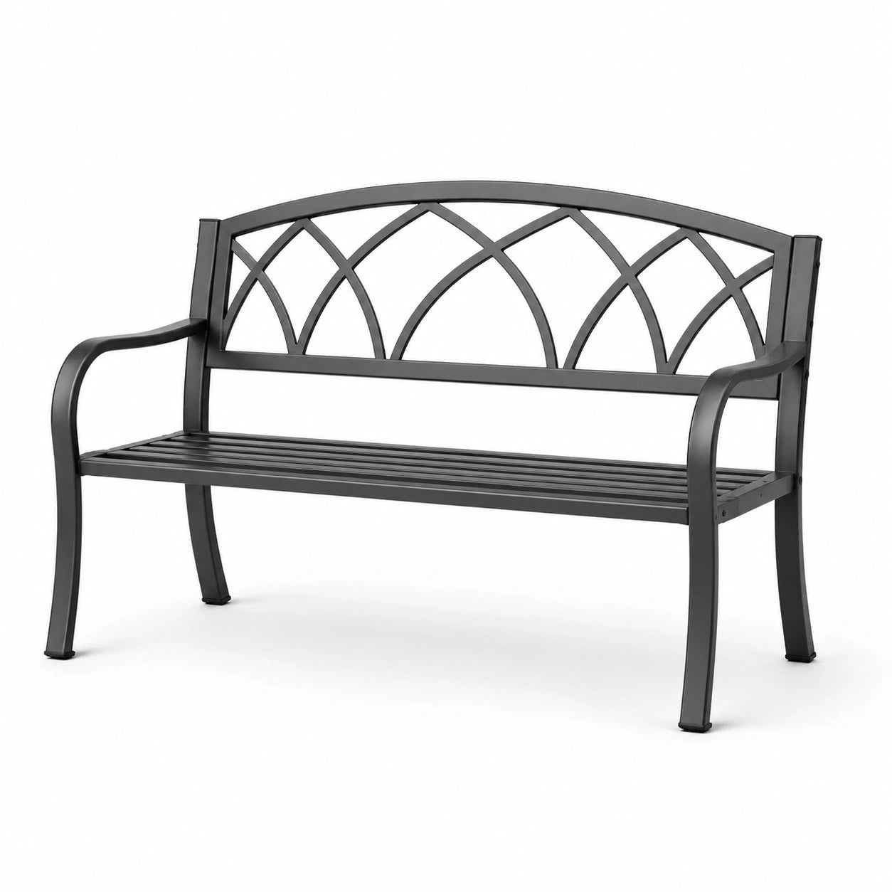 Banco de metal negro 150 cm