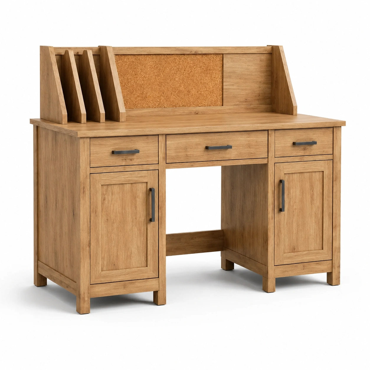 Escritorio de madera MDF con panel de corcho